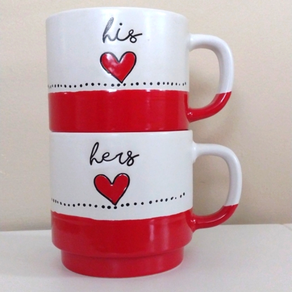 His & Hers Belle Maison 12 Oz Coffee Mugs